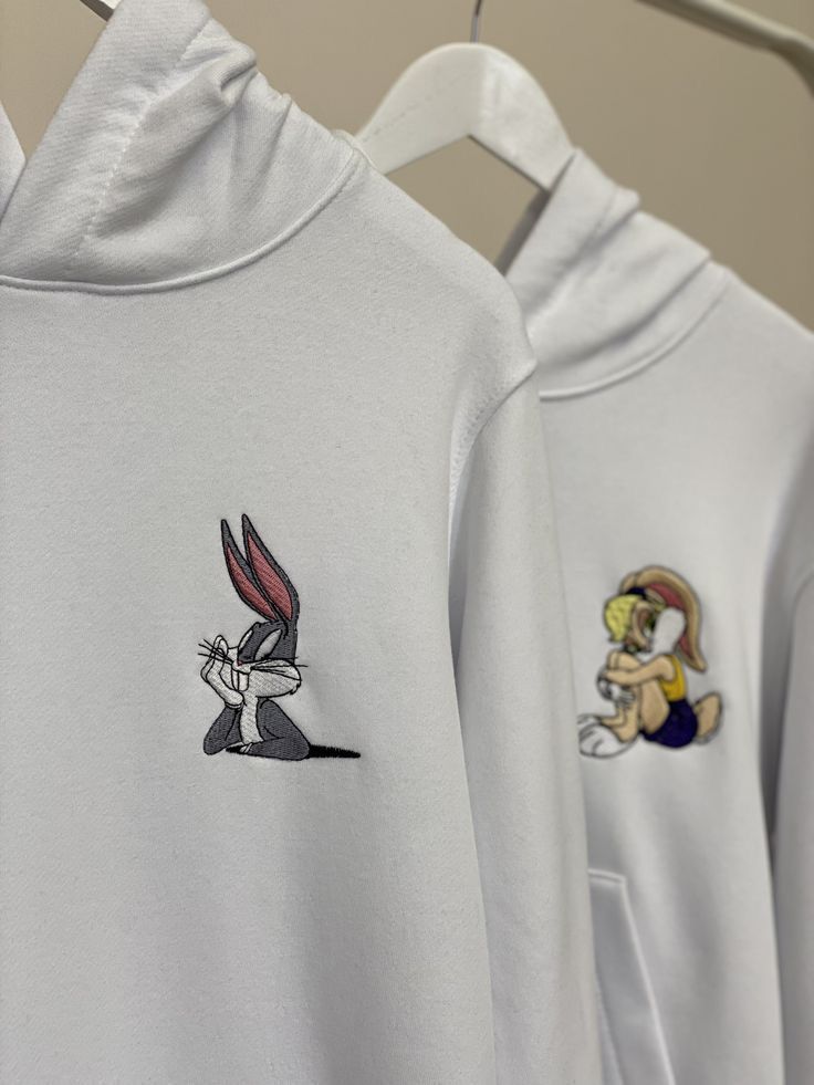 Lola and Bugs Bunny Hoodies Cartoon Embroidered
