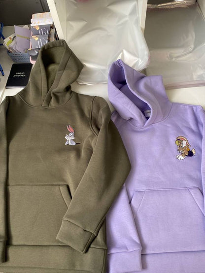 Lola and Bugs Bunny Hoodies Cartoon Embroidered