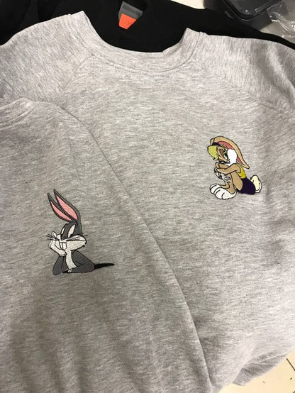 Lola and Bugs Bunny Hoodies Cartoon Embroidered