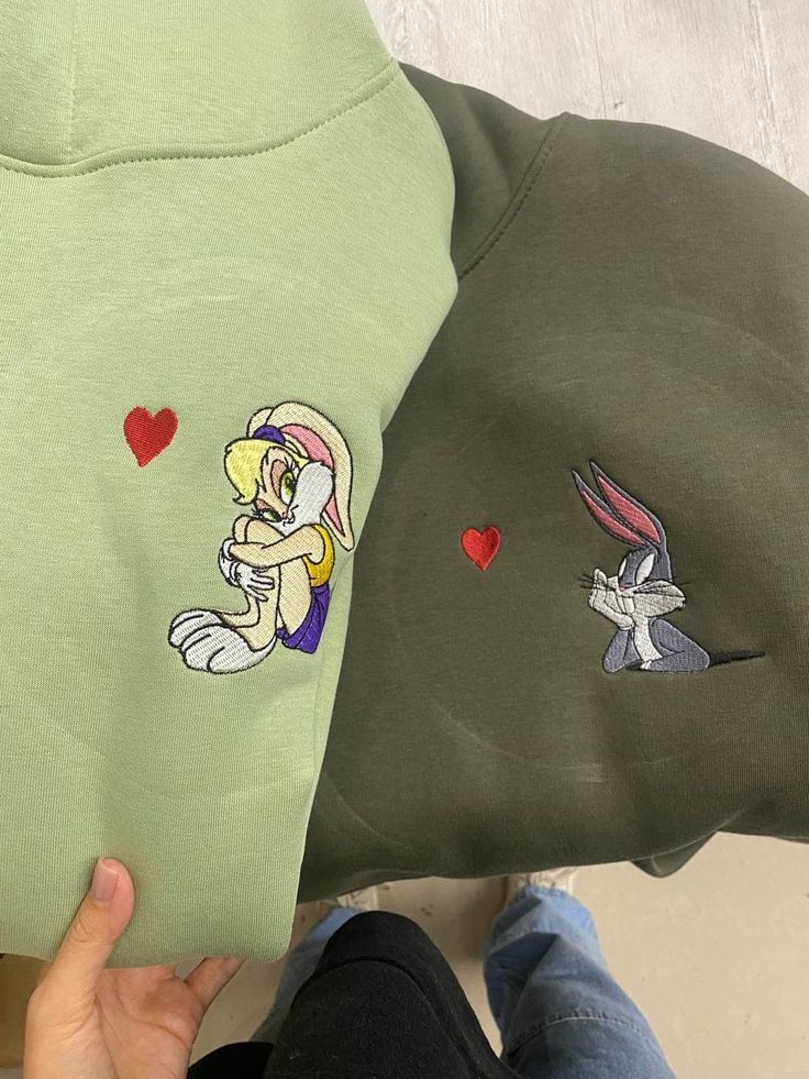 Lola and Bugs Bunny Hoodies Cartoon Embroidered