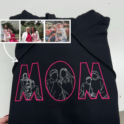MOM photo Embroidery Custom Sleeves option