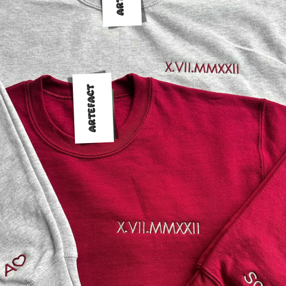 Custom Date & Custom Sleeve Text Hoodie ,Sweatshirt Combo